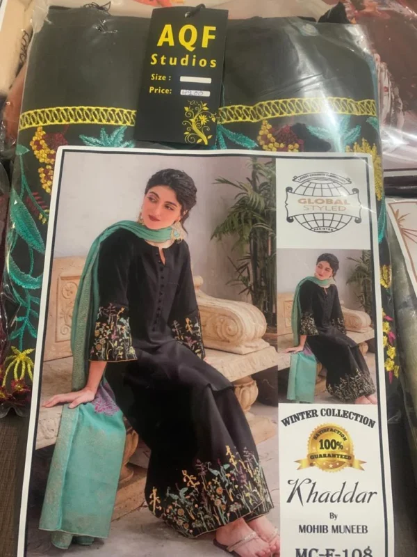 Ladies Black Khaddar Suit