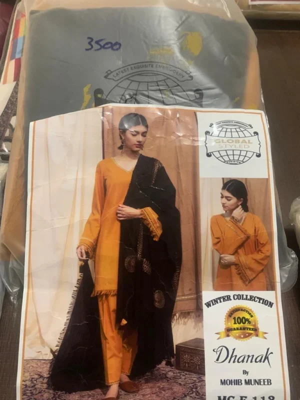 Ladies Orange Color Decent Suit